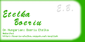 etelka boeriu business card